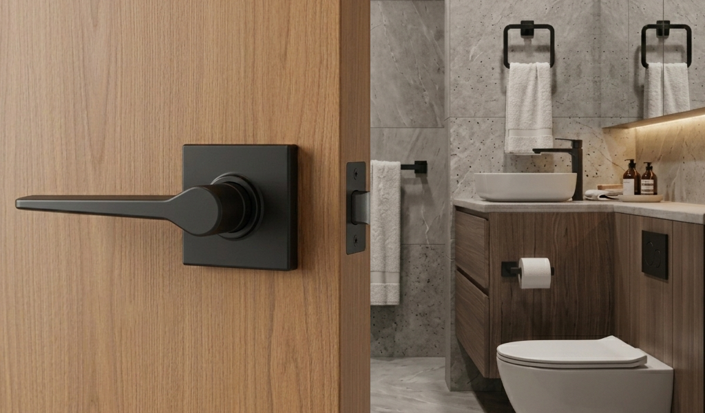Naples BathSet & Silver Moon Black Lifestyle