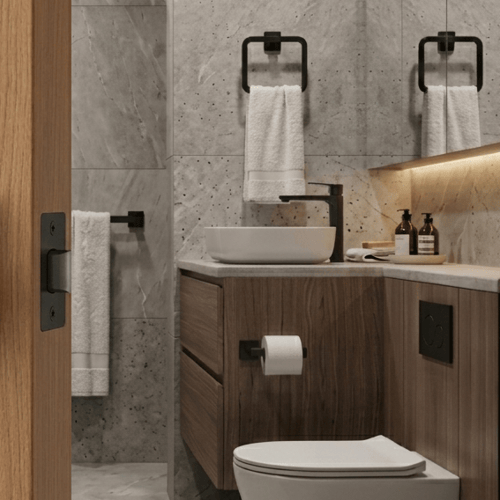 Naples BathSet & Silver Moon Black Lifestyle